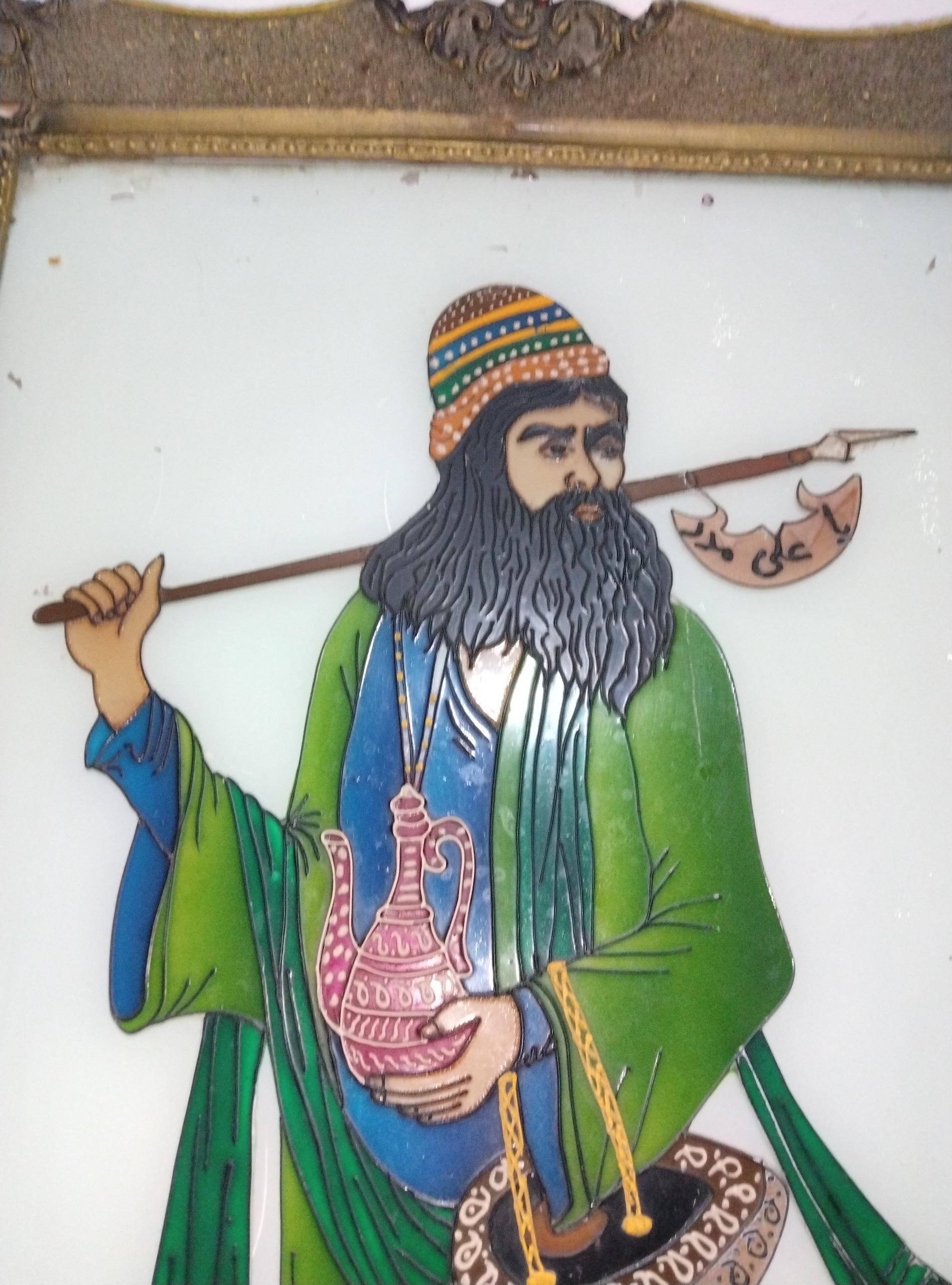 تابلو هکاکی شده درویش