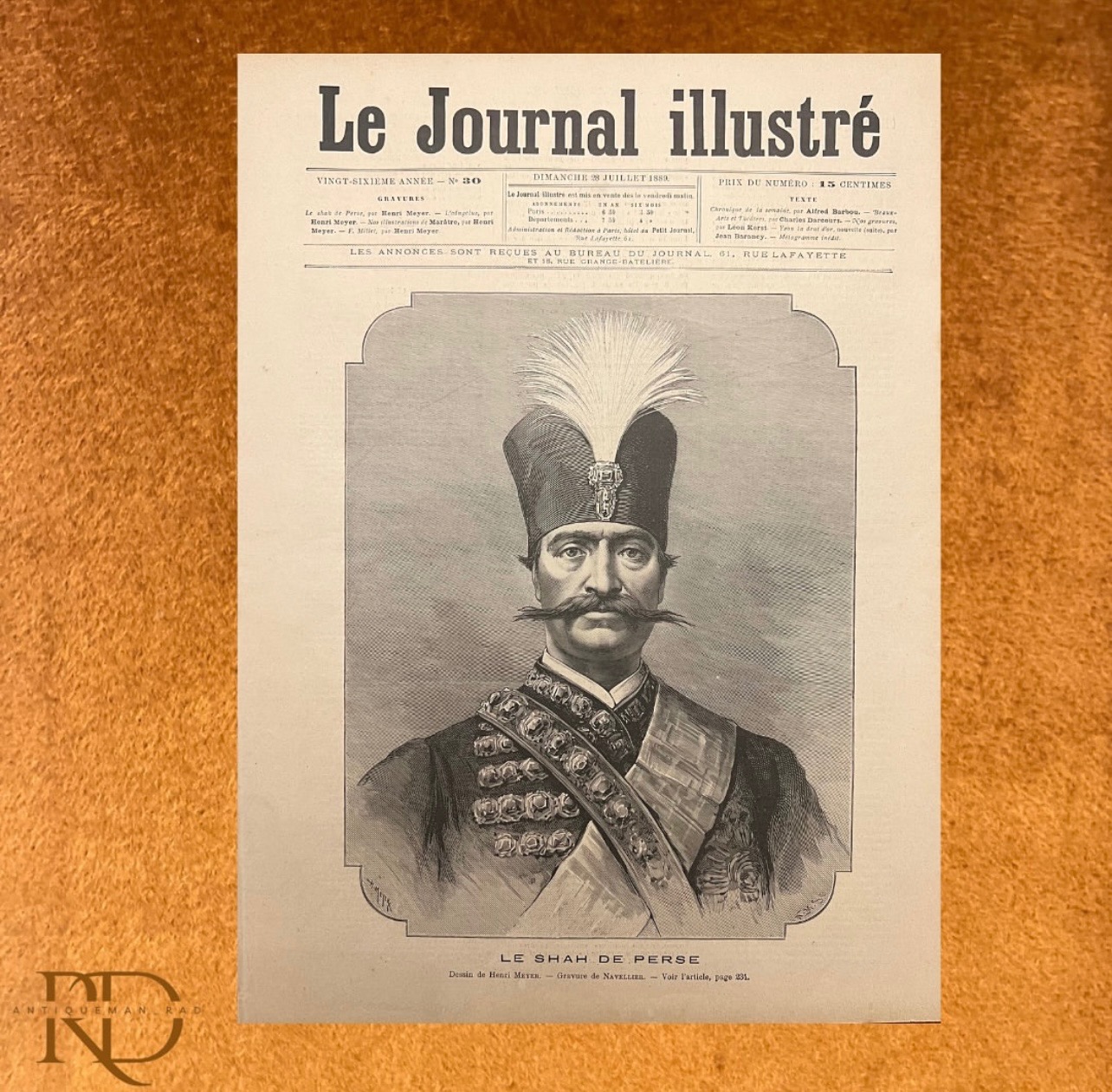 نسخه کمیاب از مجله Le journal illustre سال 1