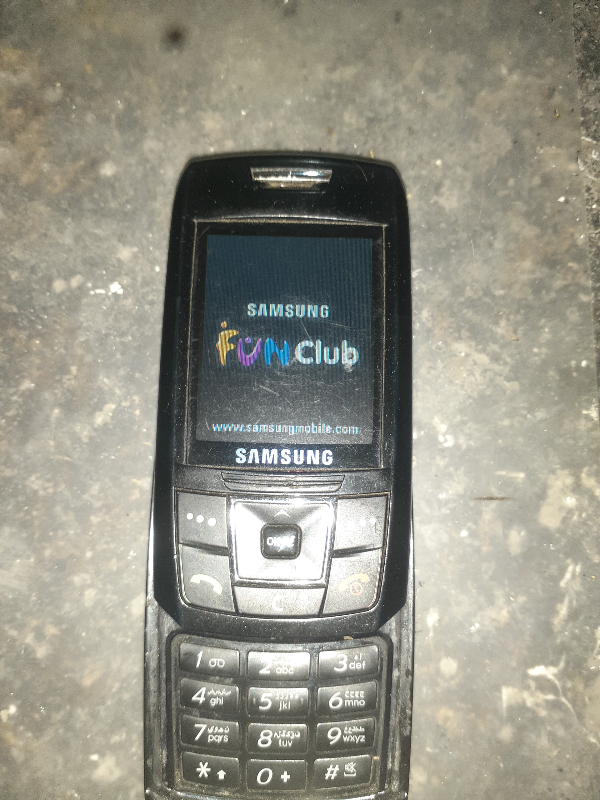 سامسونگ E250 روشن توضیحات دارد