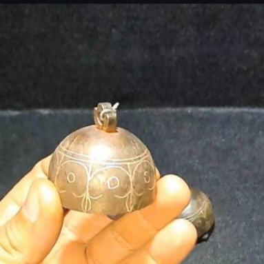 2 عدد زنگوله فولادی نقره کوب