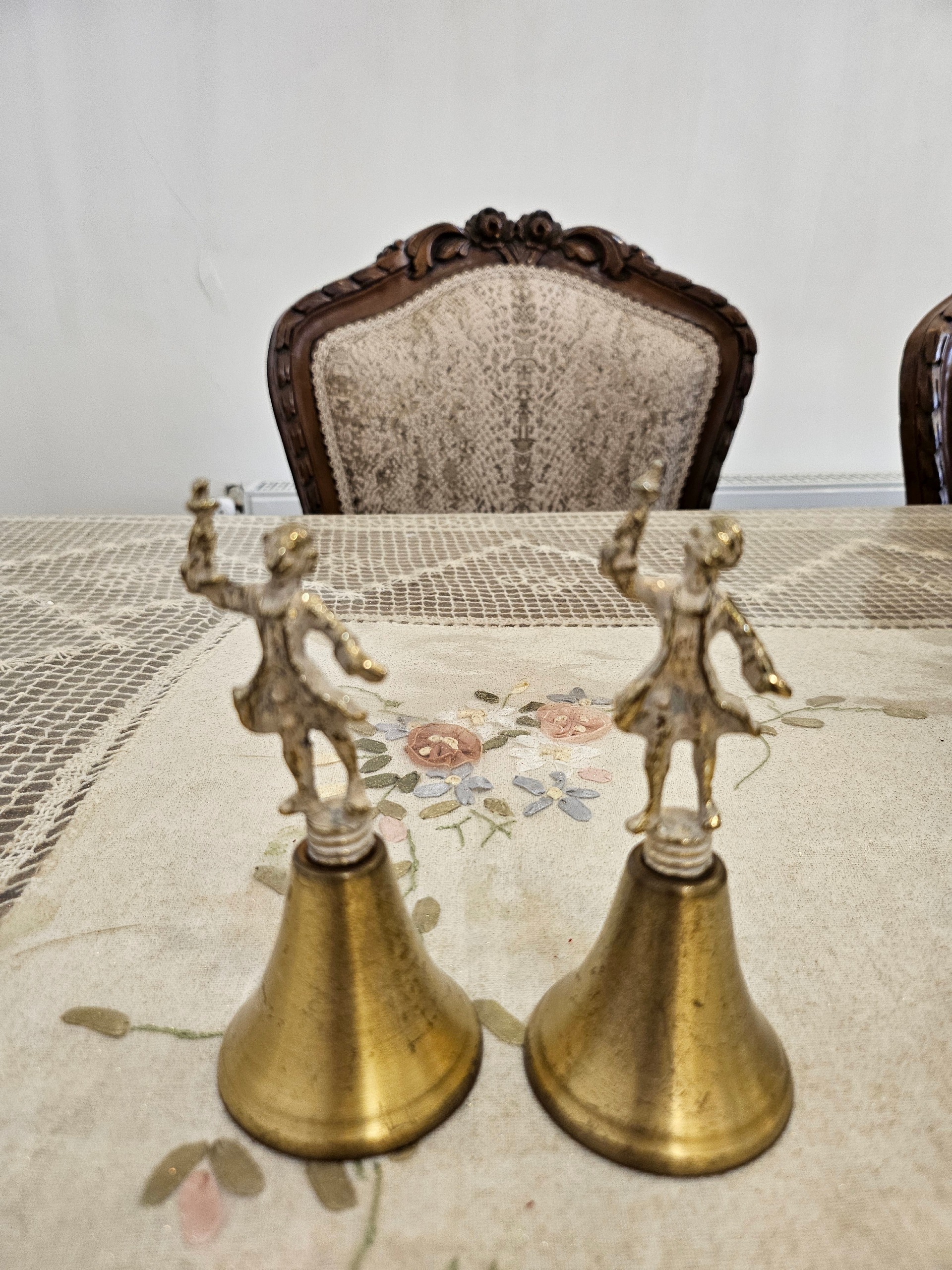 جفت مجسمه دکوری برنجی قدیمی