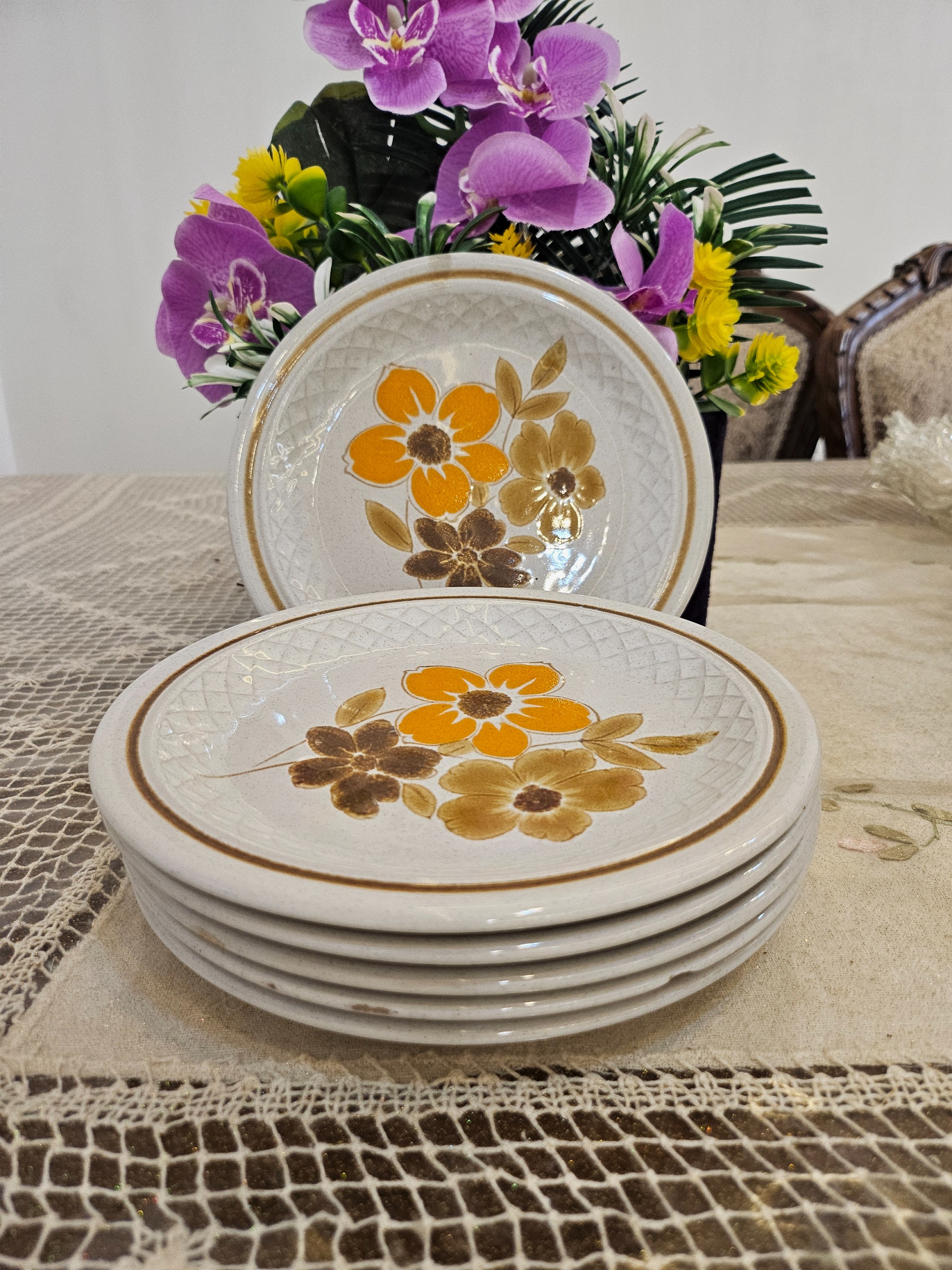 یکدست پیش دستی قدیمی سرامیکی خارجی