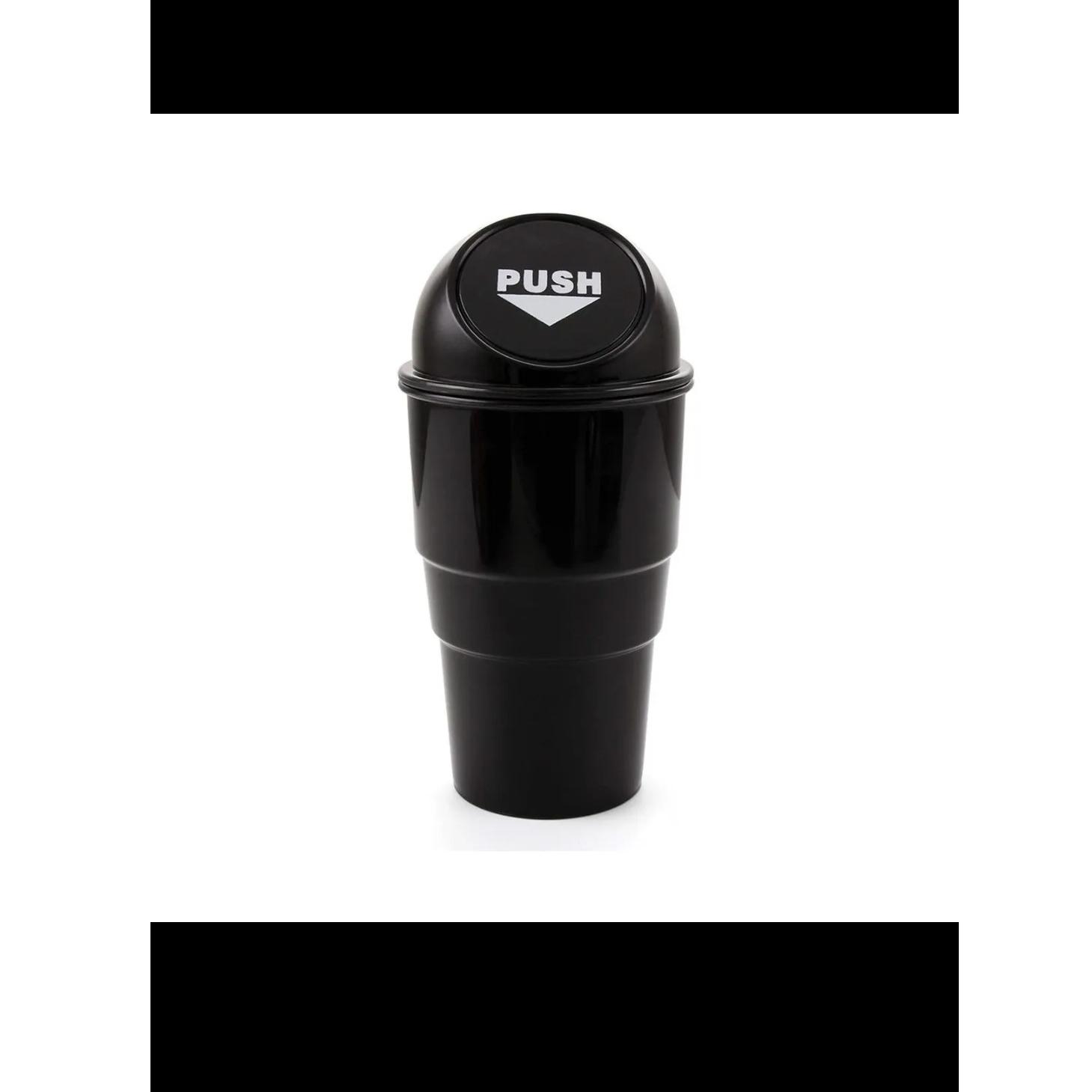 سطل زباله مشکی خودرو مدل جای لیوان(بدون جعبه)