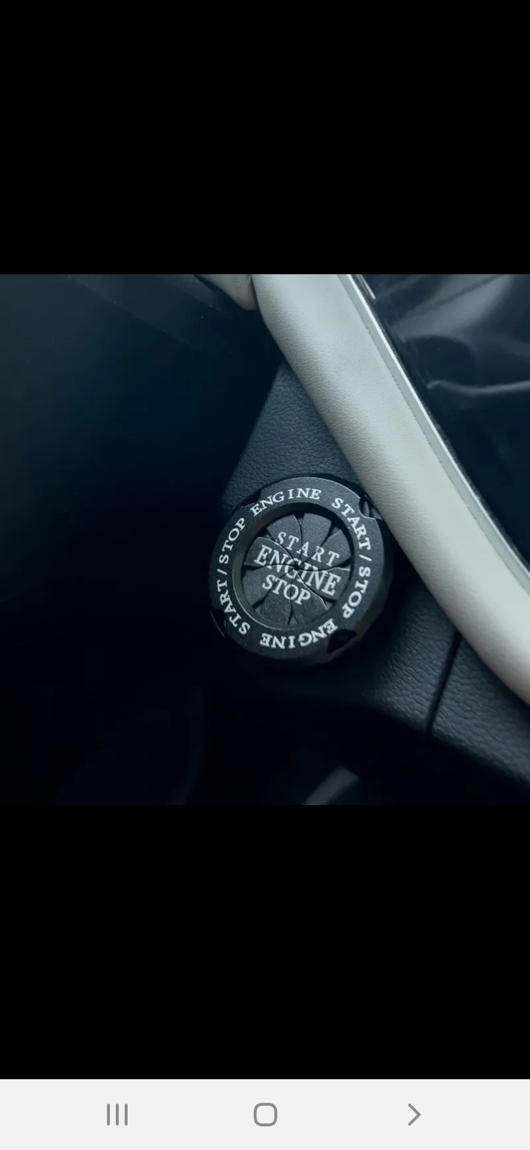 قاب دکمه کلید استارت خودرو(فلزی مشکی)