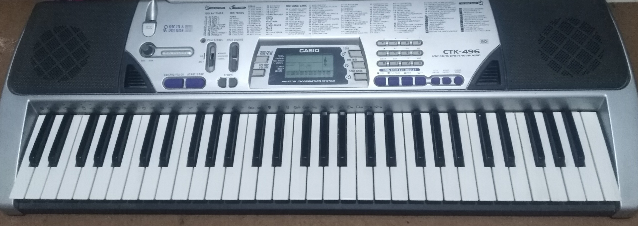 ارگ کاسیو ctk_496 ارگ casio ctk 496