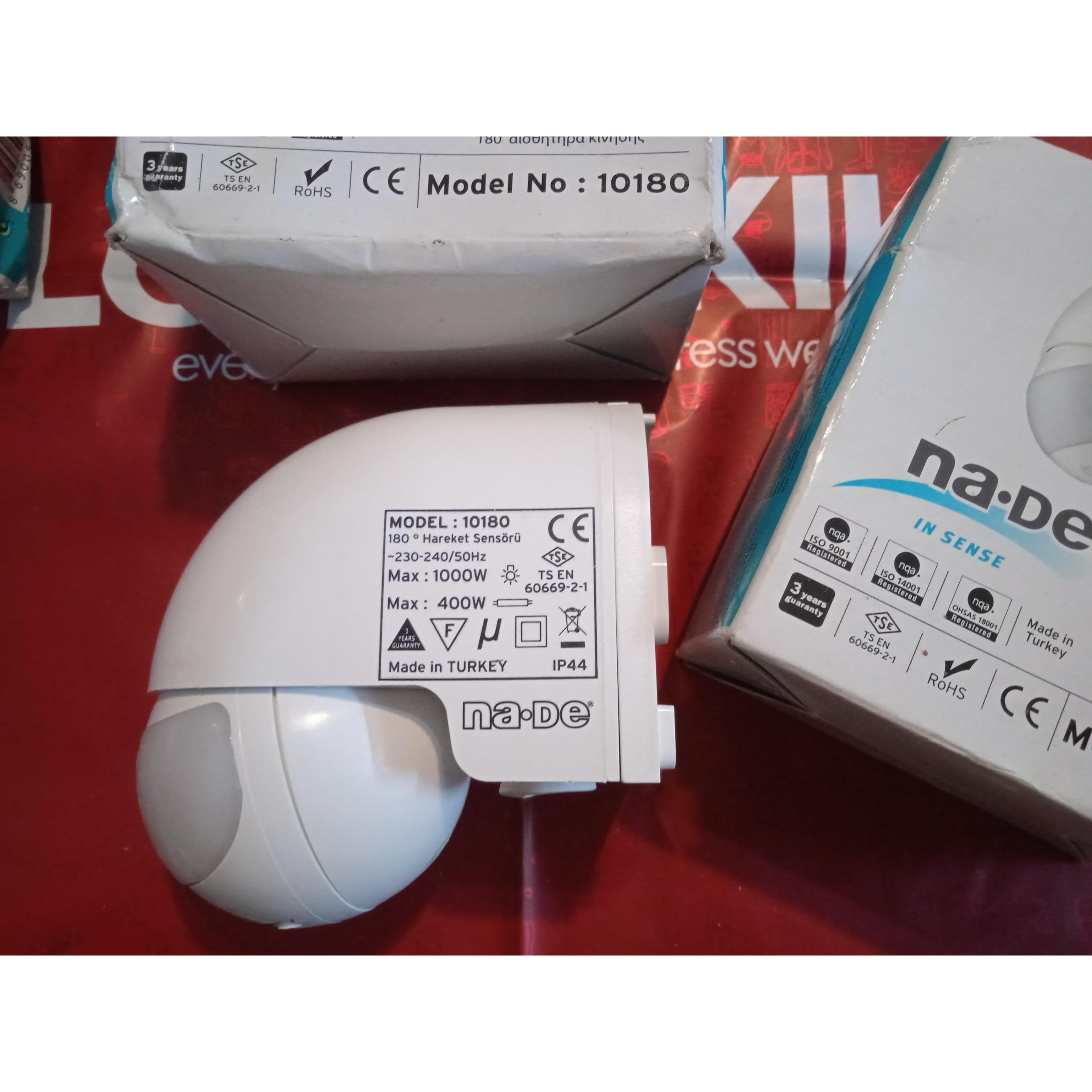 سنسور حرکتی 180 درجه روکار na.de اصلی 4 و 1 عدد