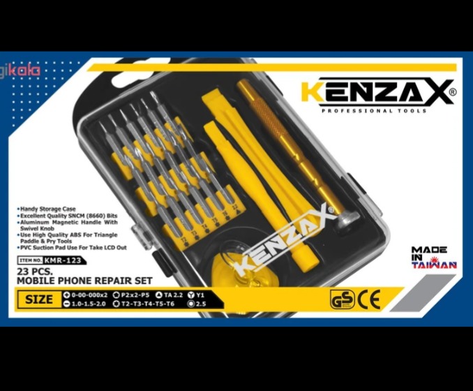 ست پیچ گوشتی تعمیرات حرفه ای موبایل کنزاکس KMR-123