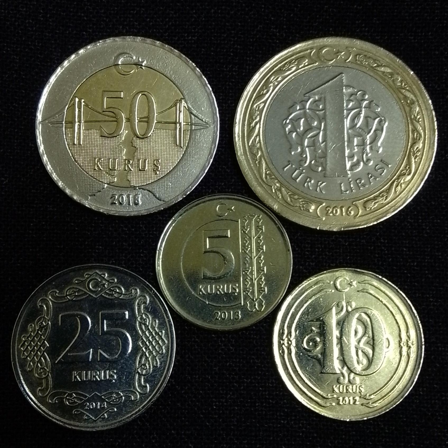 ست سکه1لیره50,, 25,, 10کروس ترکیه توضیحات