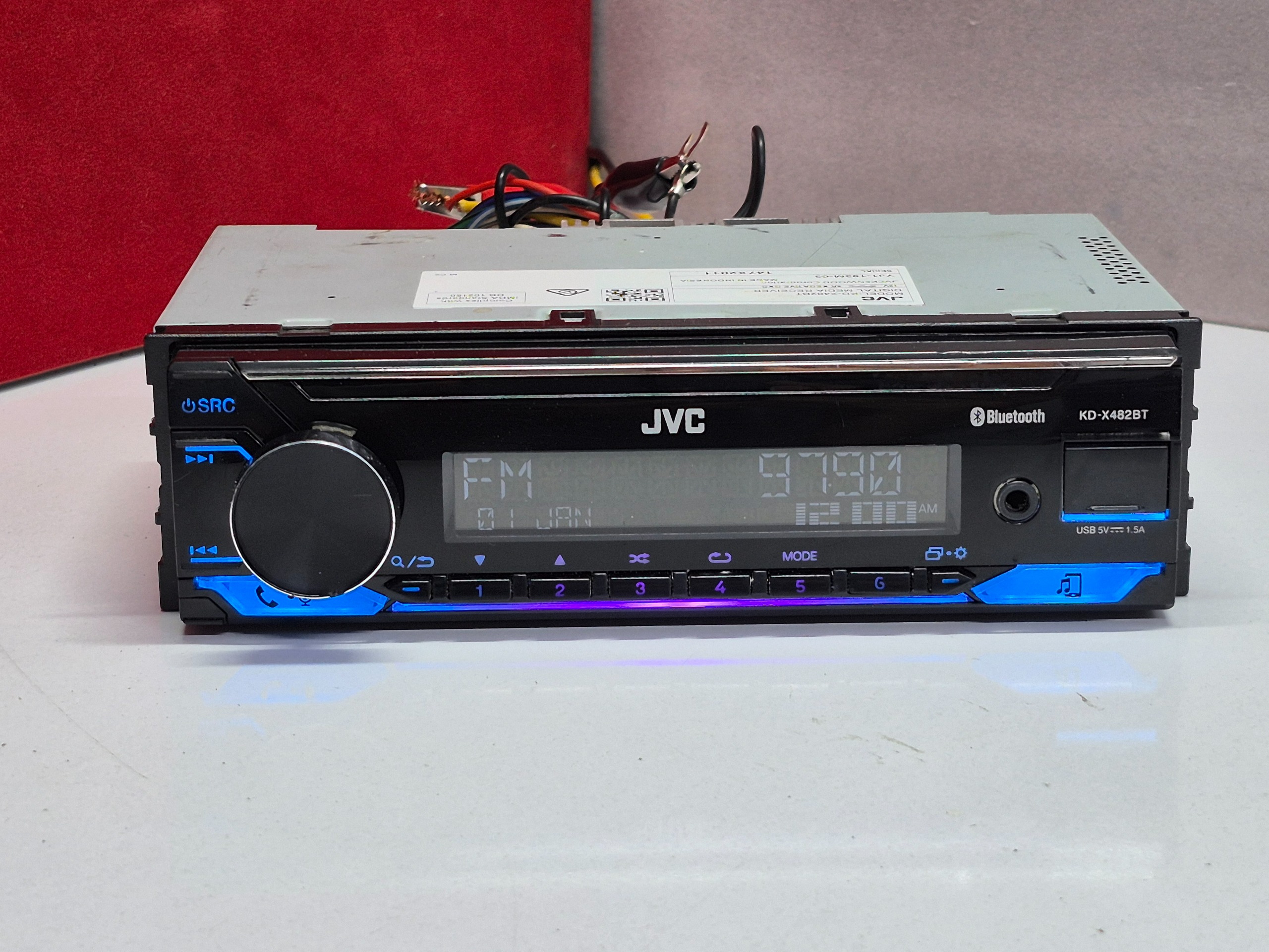 پخش جی وی سی jvc 482bt بلوتوث شیش کانال