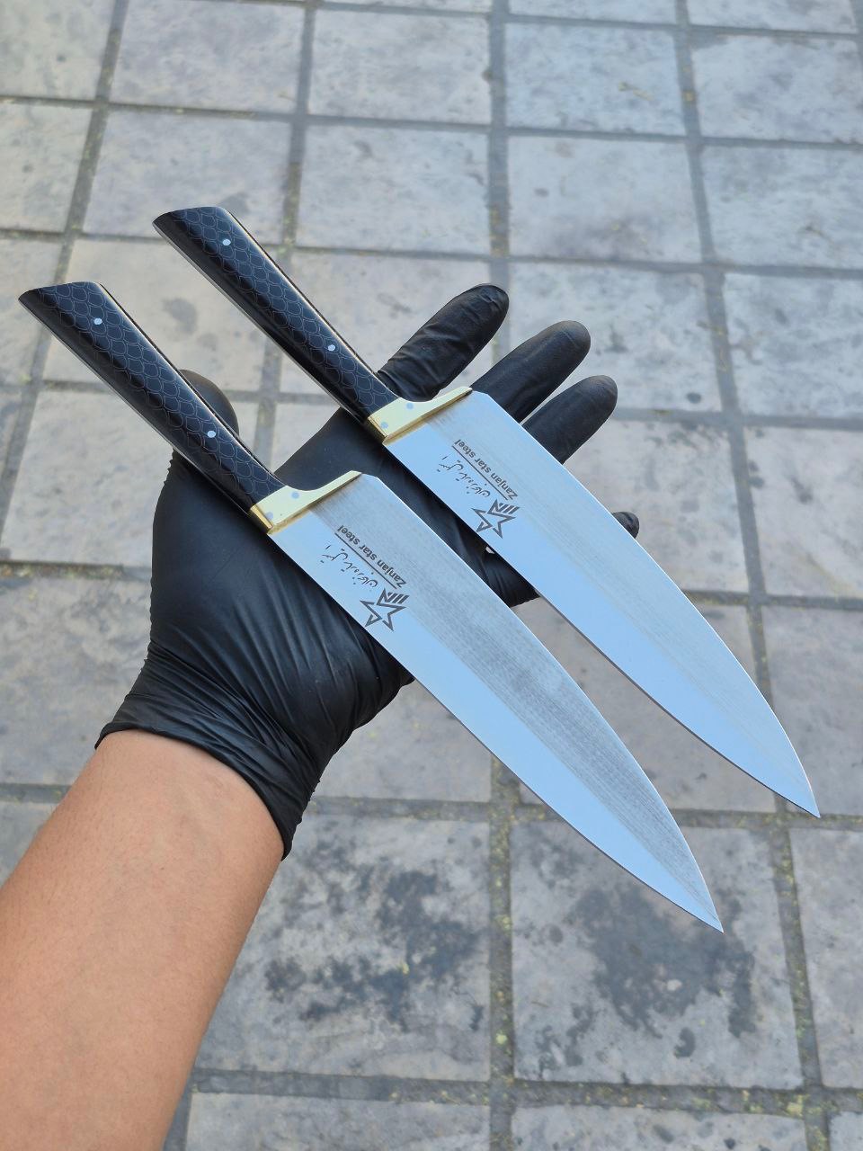 چاقوی آشپزخانه ستاره زنجان سایز5 مدل پوست ماری