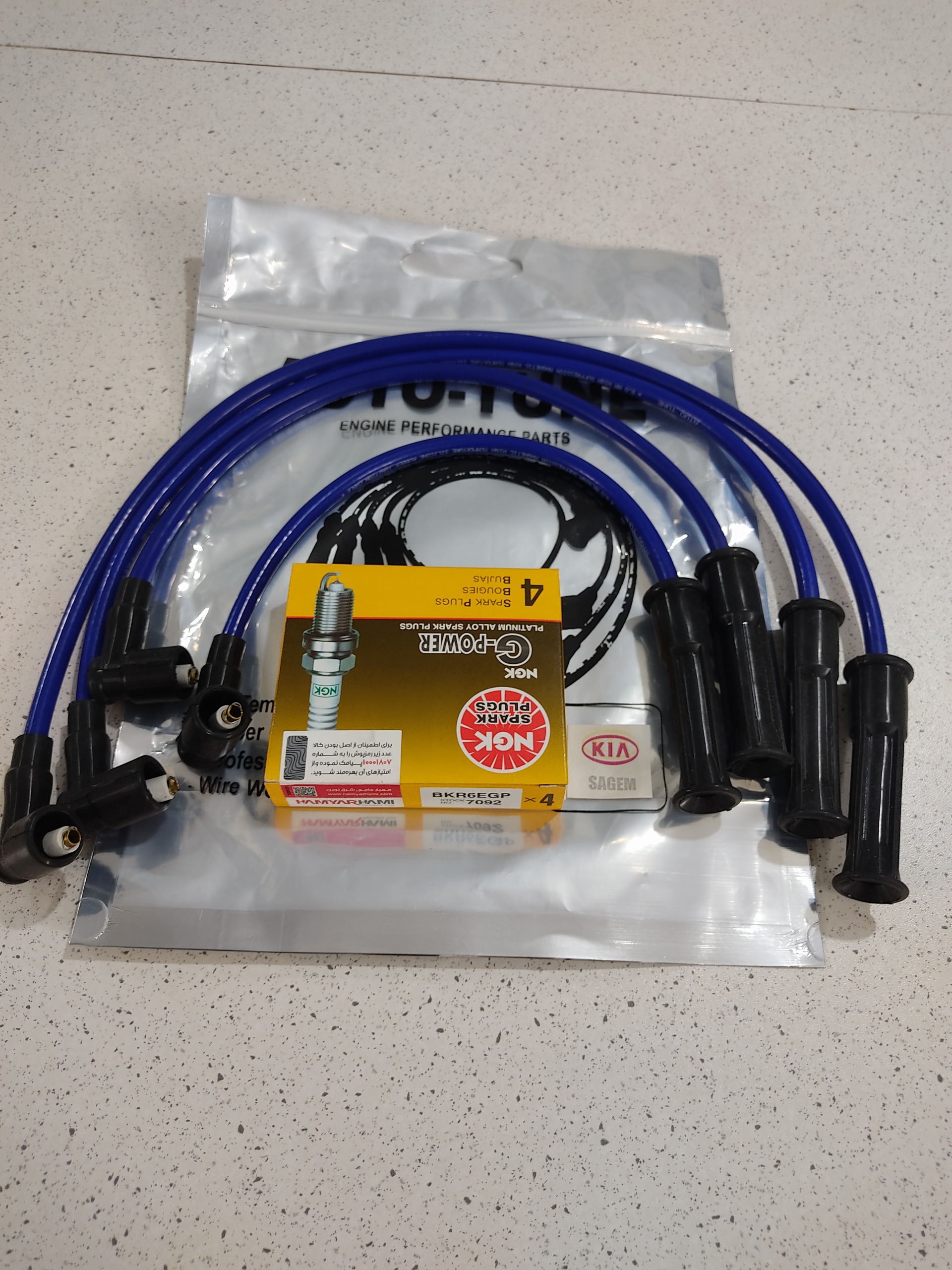 وایر تقویتی درجه یک شمع سوزنی NGK اصل پراید ساژم