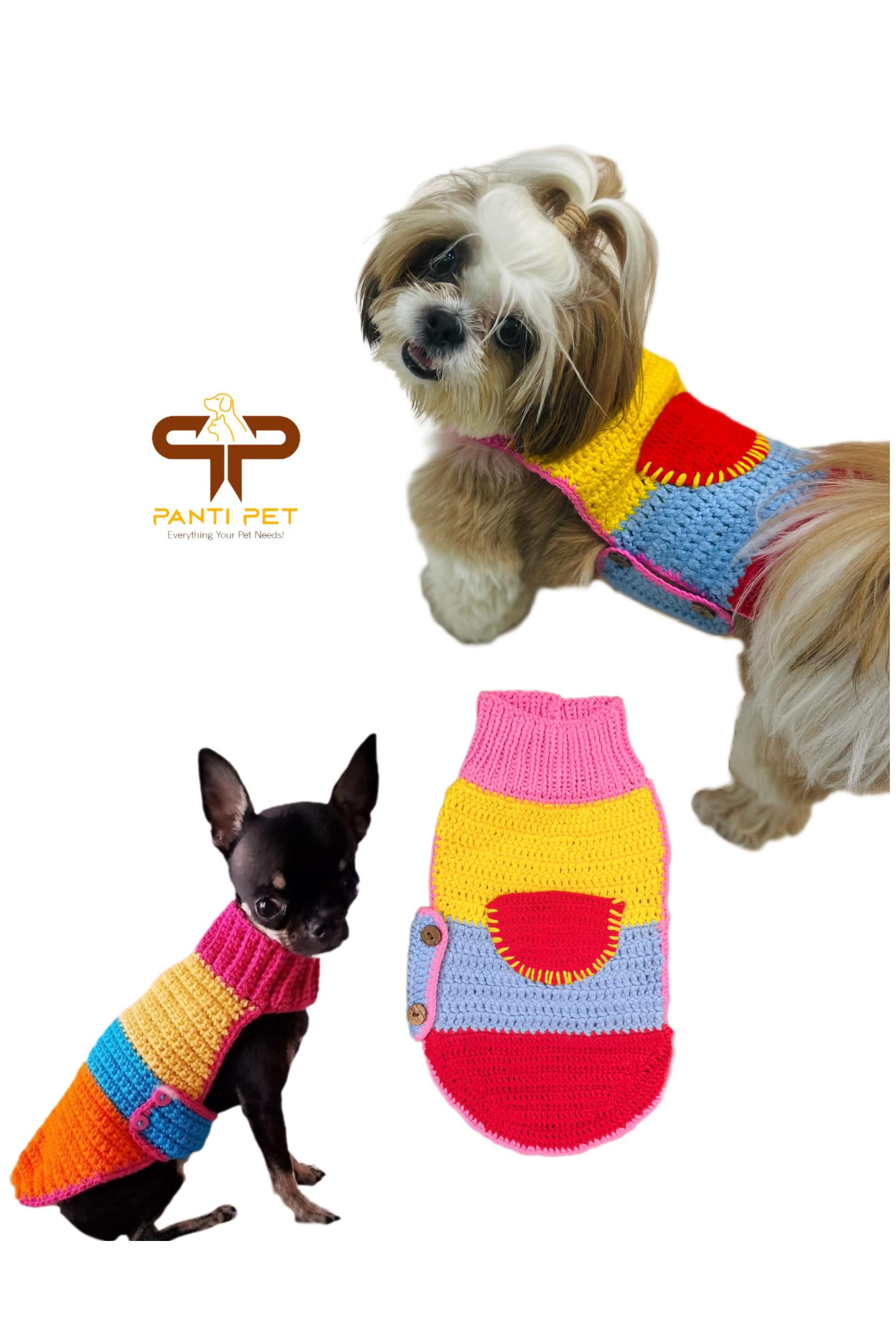 لباس بافتنی دستبافت سگ و گربه