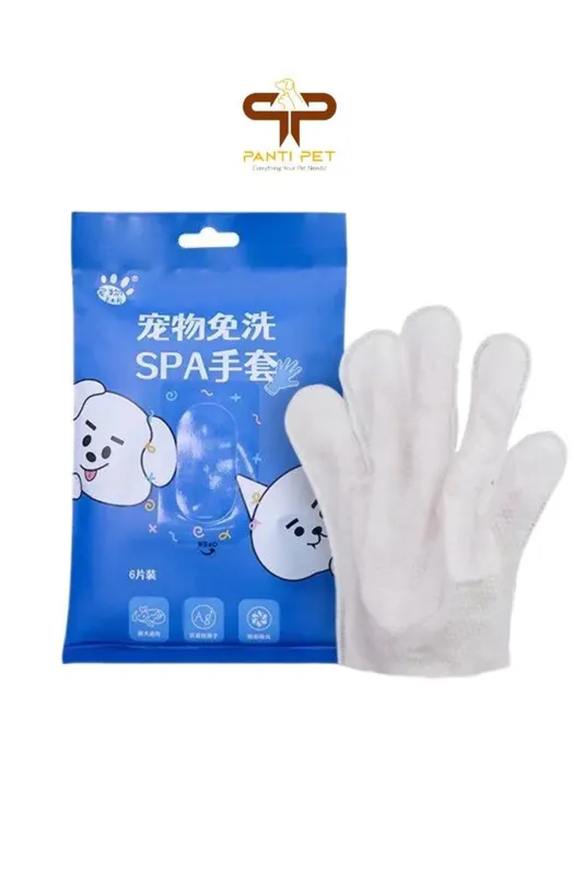 دستمال مرطوب سگ و گربه Spa مدل دستکشی 6 عددی