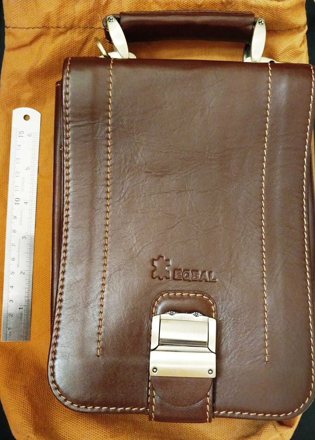 کیف دستی مردانه چرم طبیعی از برند اقبال