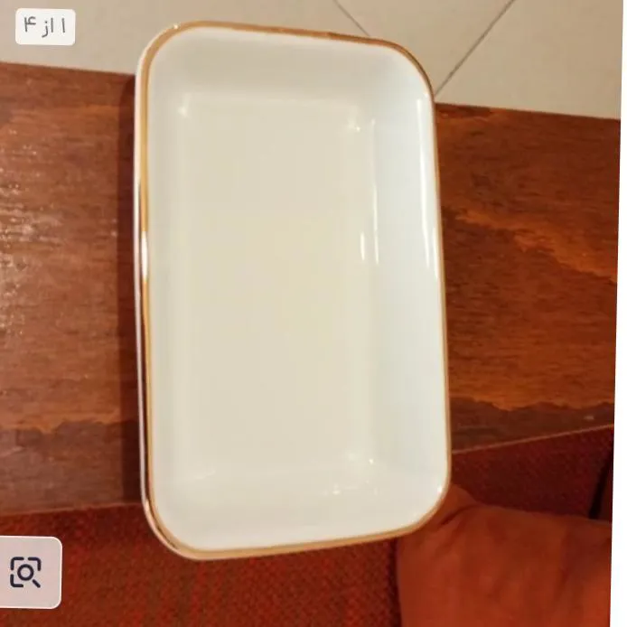 کره خوری و ظرف پنیر چینی دور طلایی