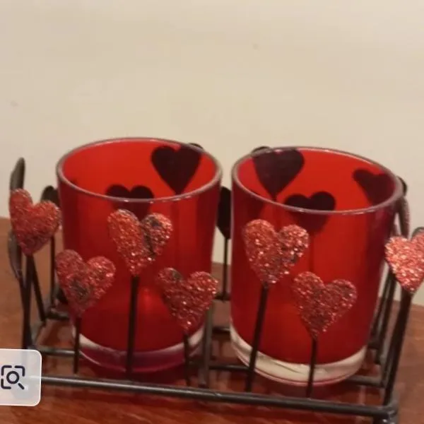 شمعدان دو قلو قلبی