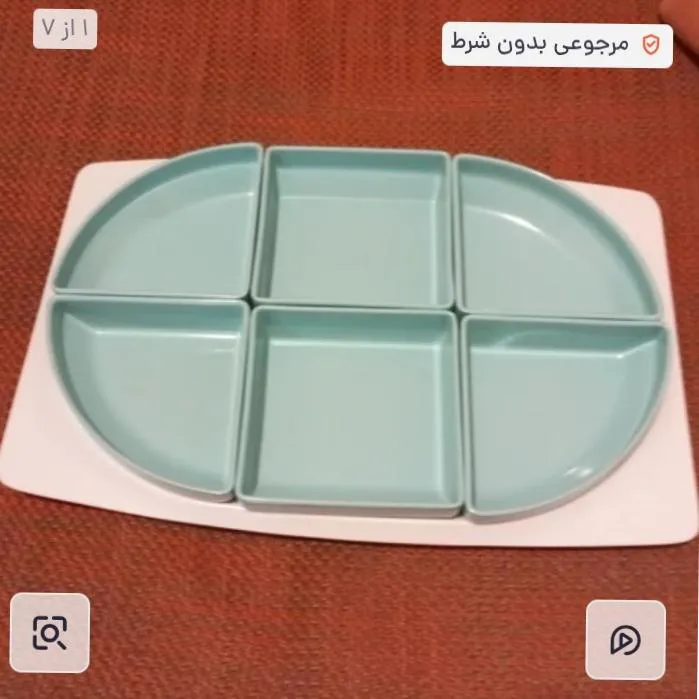 اردور و سرویس صبحانه ملامین (6 تکه همراه با سینی)
