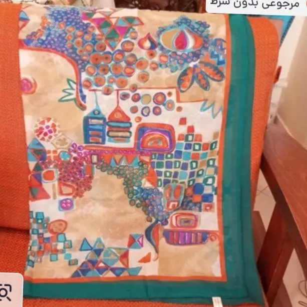 روسری حریر ایتالیایی طرح هنری