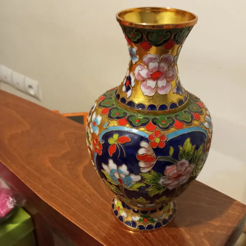 گلدان مینا کاری آنتیک ( توضیحات)