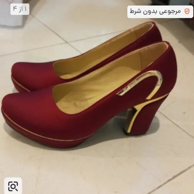 کفش پاشنه بلند مجلسی زرشکی سایز 40