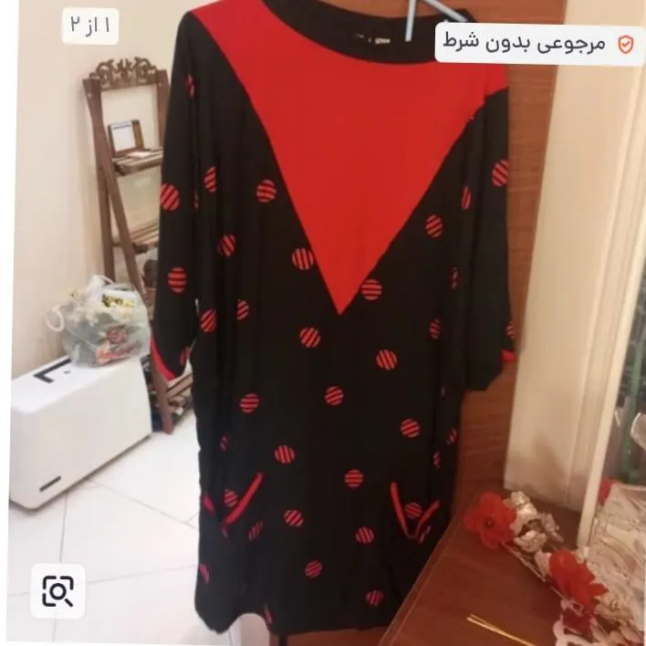 تونیک مانتویی فری سایز تا 44