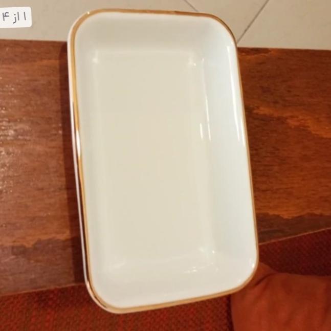 کره خوری و ظرف پنیر چینی دور طلایی
