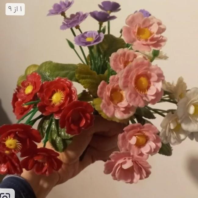 گل مصنوعی مینا (مجموعه 4 عددی)