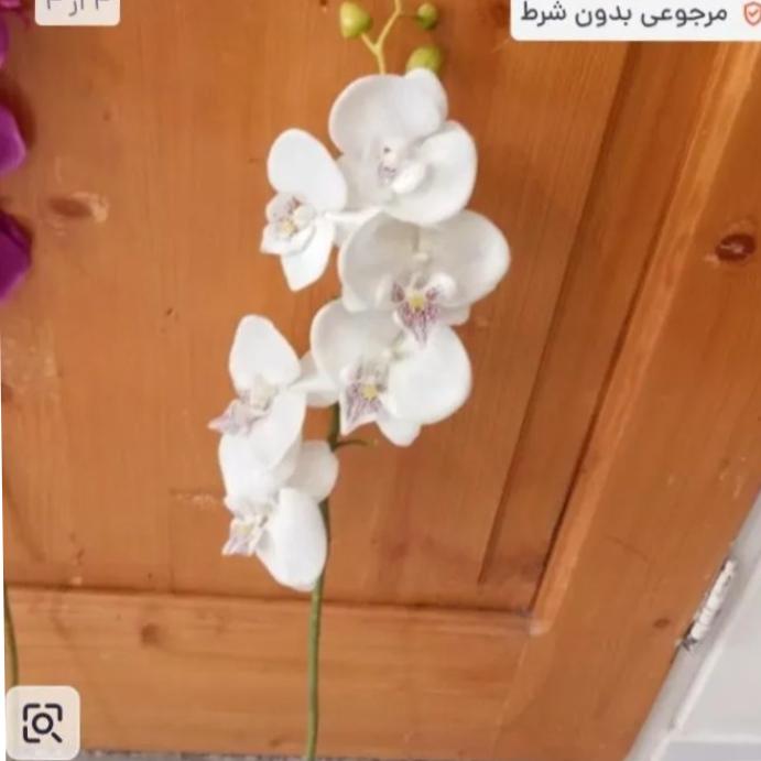 گل مصنوعی ارکیده سفید 75 سانت