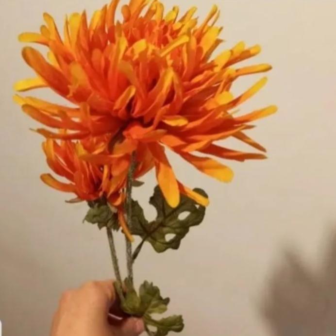 گل داوودی نارنجی مصنوعی 85 سانت