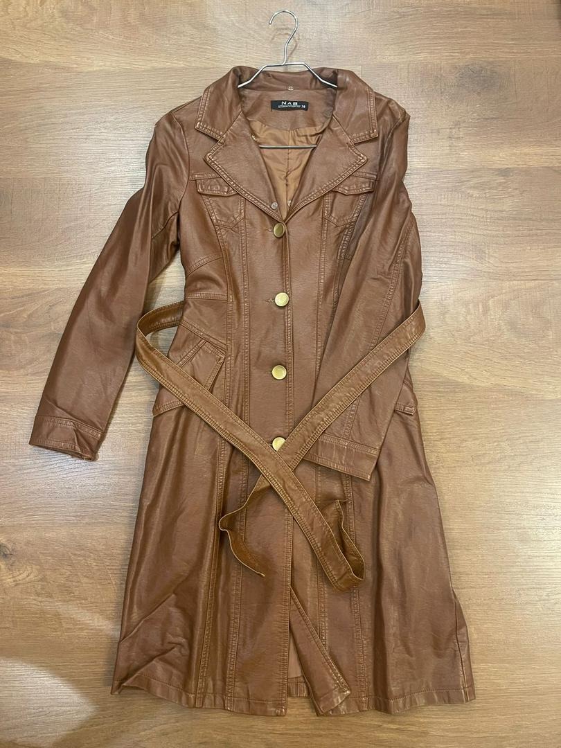 پالتو چرم قهوه ای