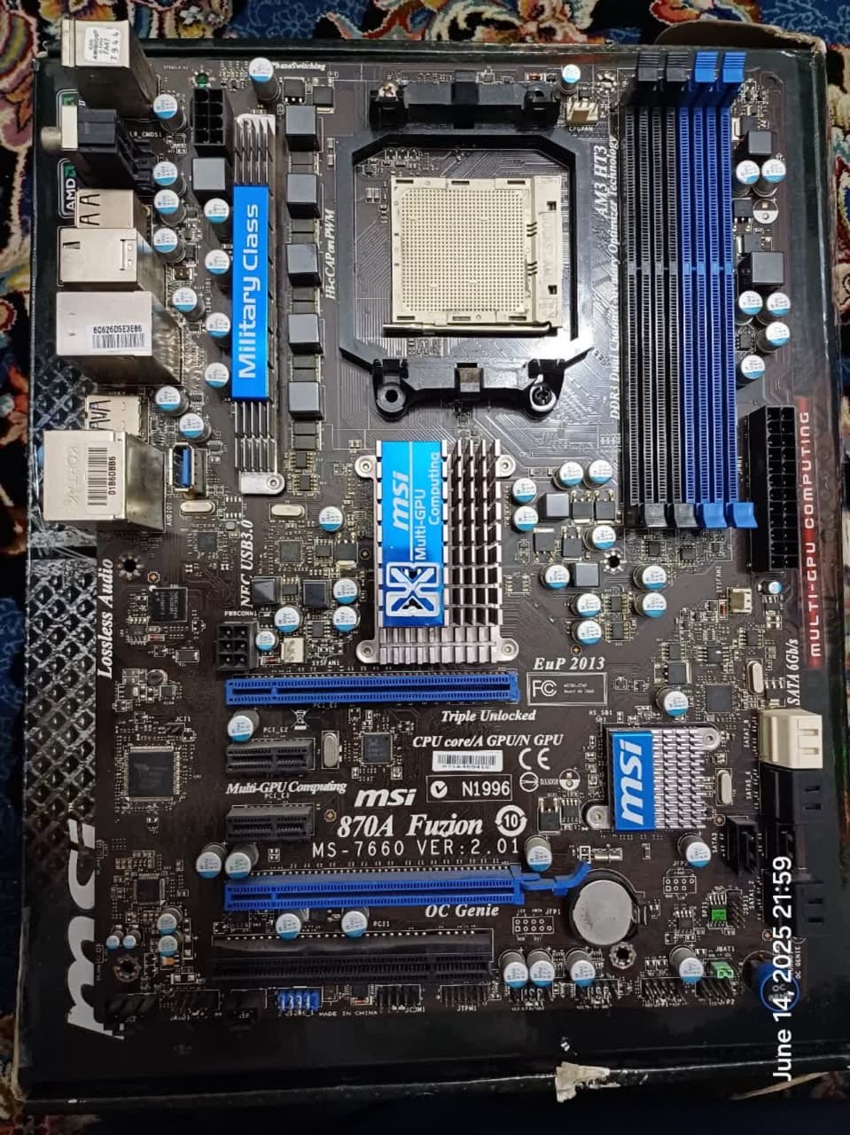 مادربرد msi 870A Fuzion
