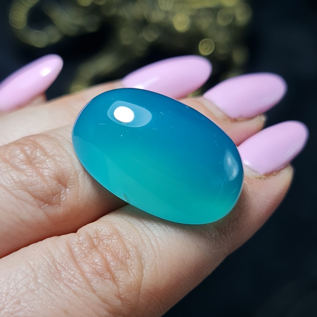 نگین سنگ عقیق آبی معدنی کد T2263