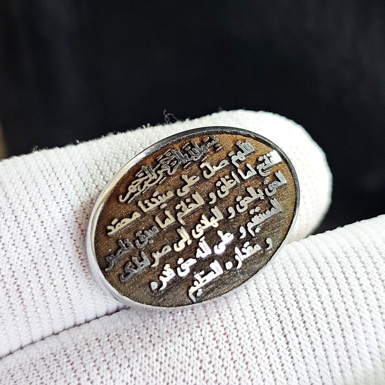 نگین سنگ حدید صینی معدنی حکاکی کد K1460