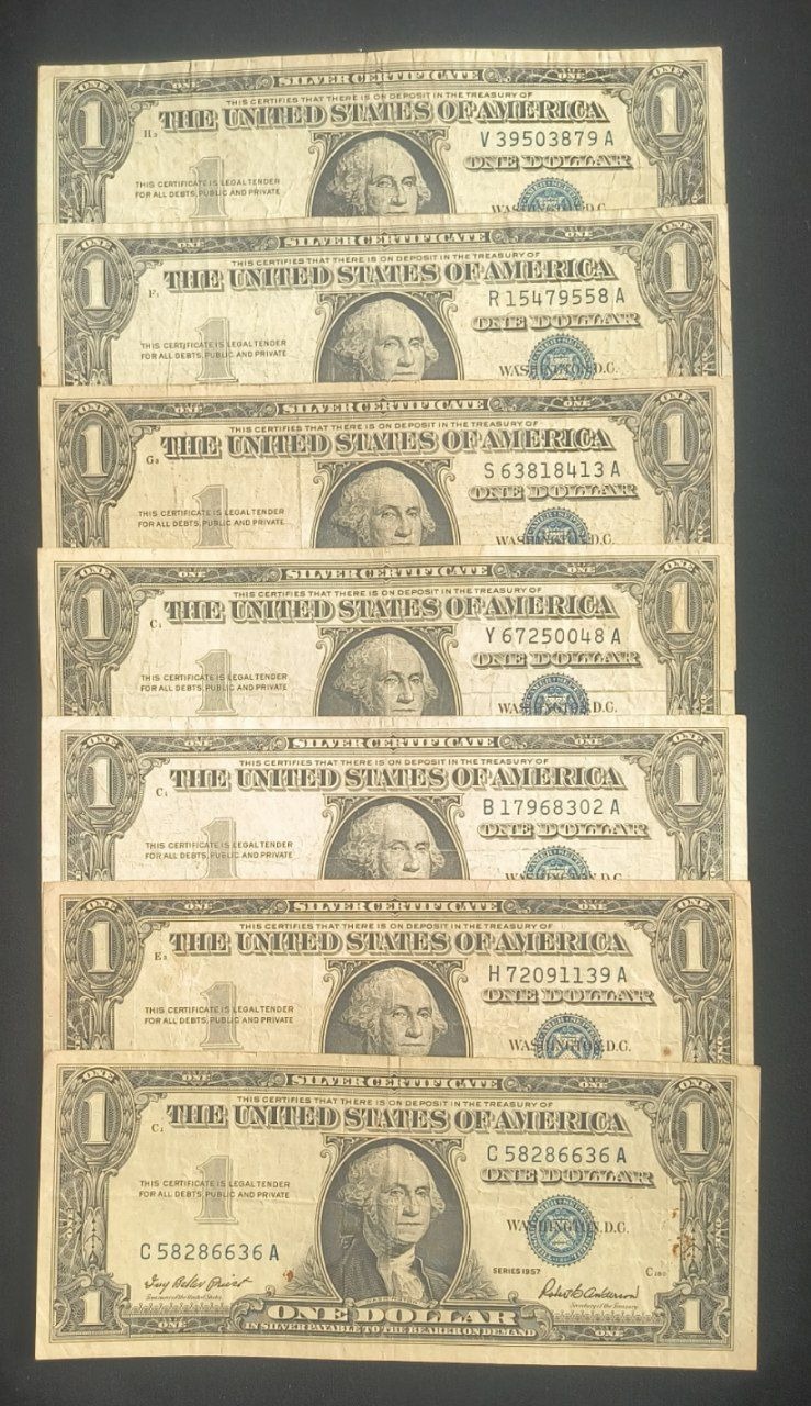 7 عدد 1 دلار مهر آبی توضیحات خوانند شود