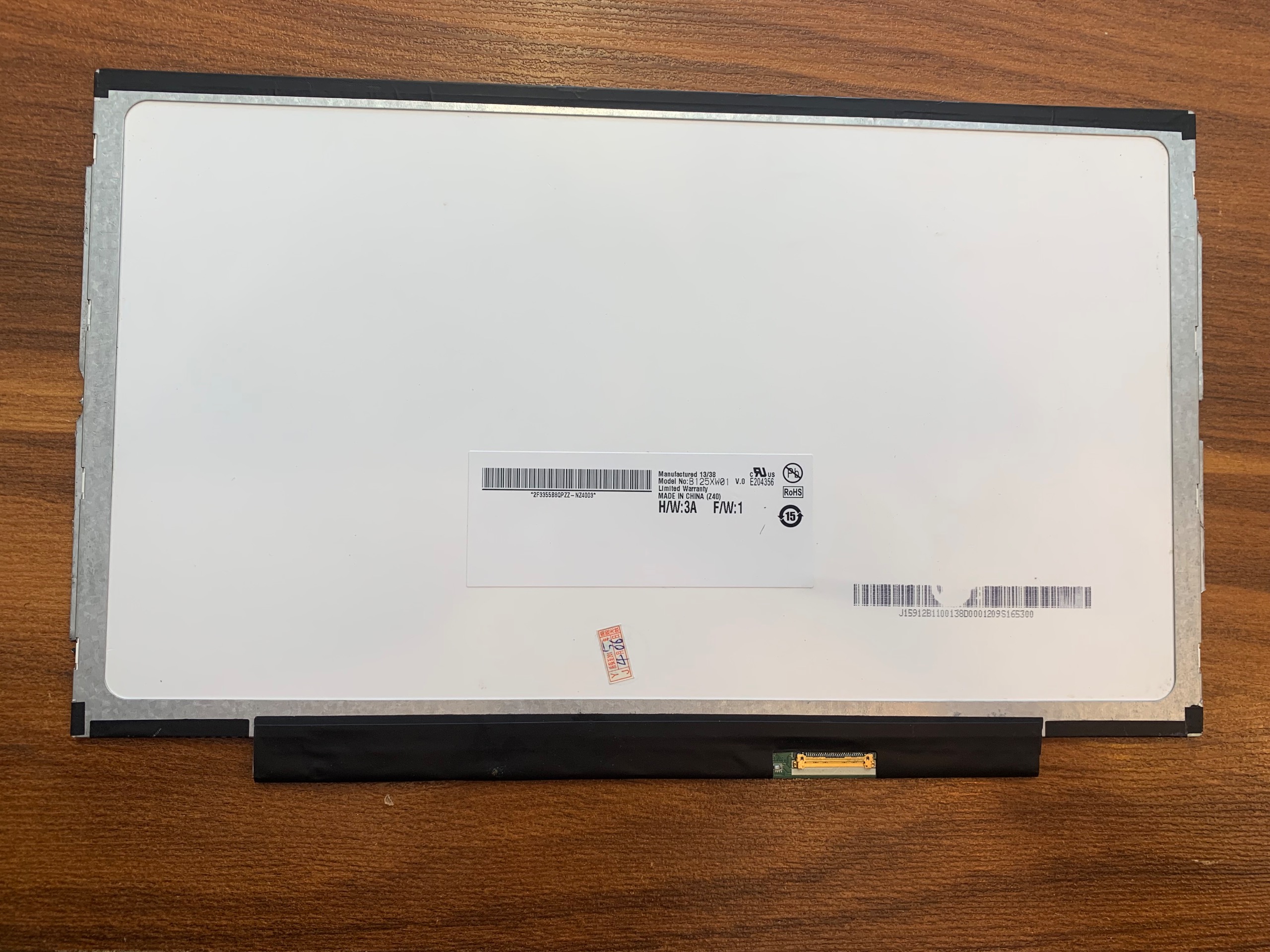B125XW01 V.0 اصلی 12.5" 30 پین