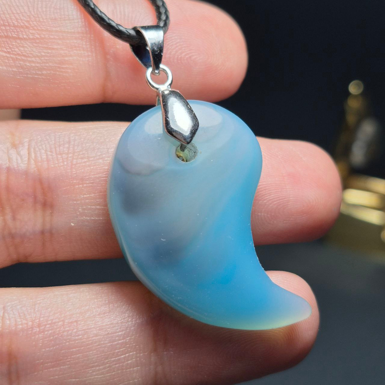 گردنبند سنگ عقیق معدنی کد 60470