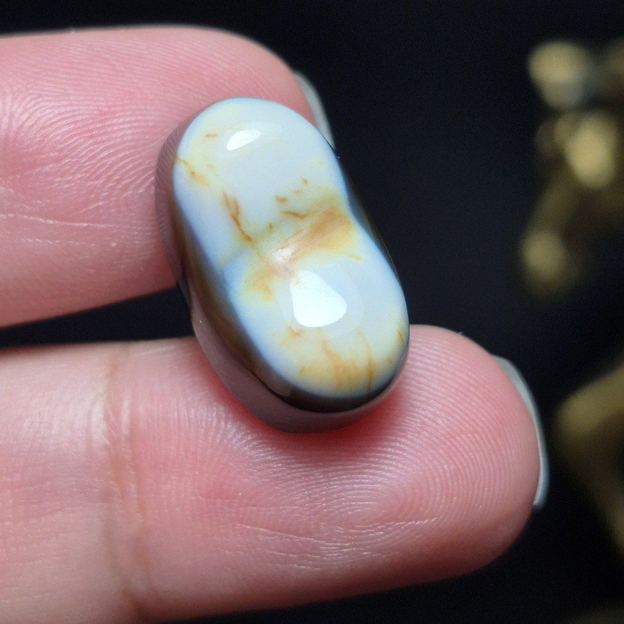 نگین سنگ عقیق باباقوری دو کوهانه معدنی کد k1154