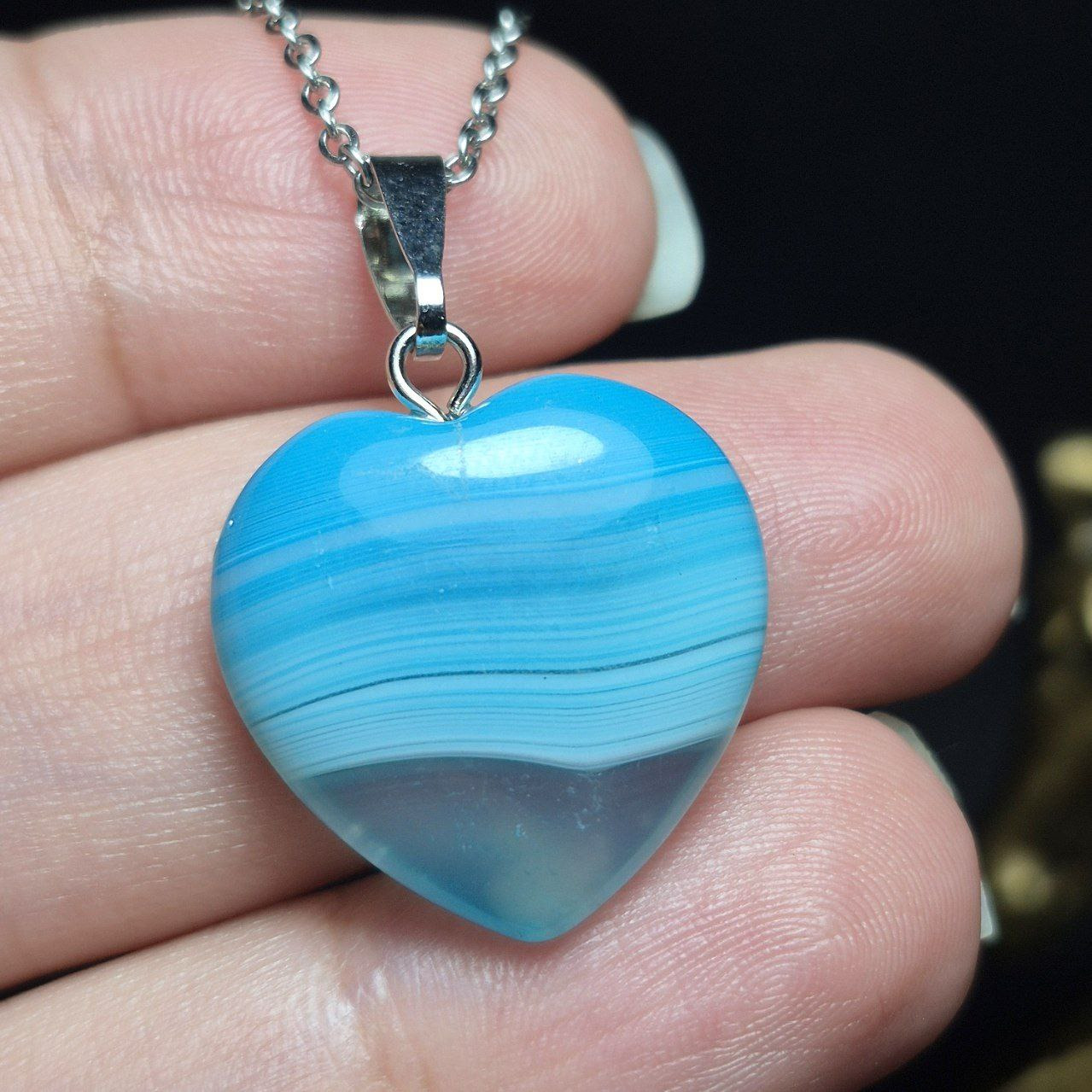 آویز گردنبند سنگ عقیق سلیمانی معدنی کد Z7140