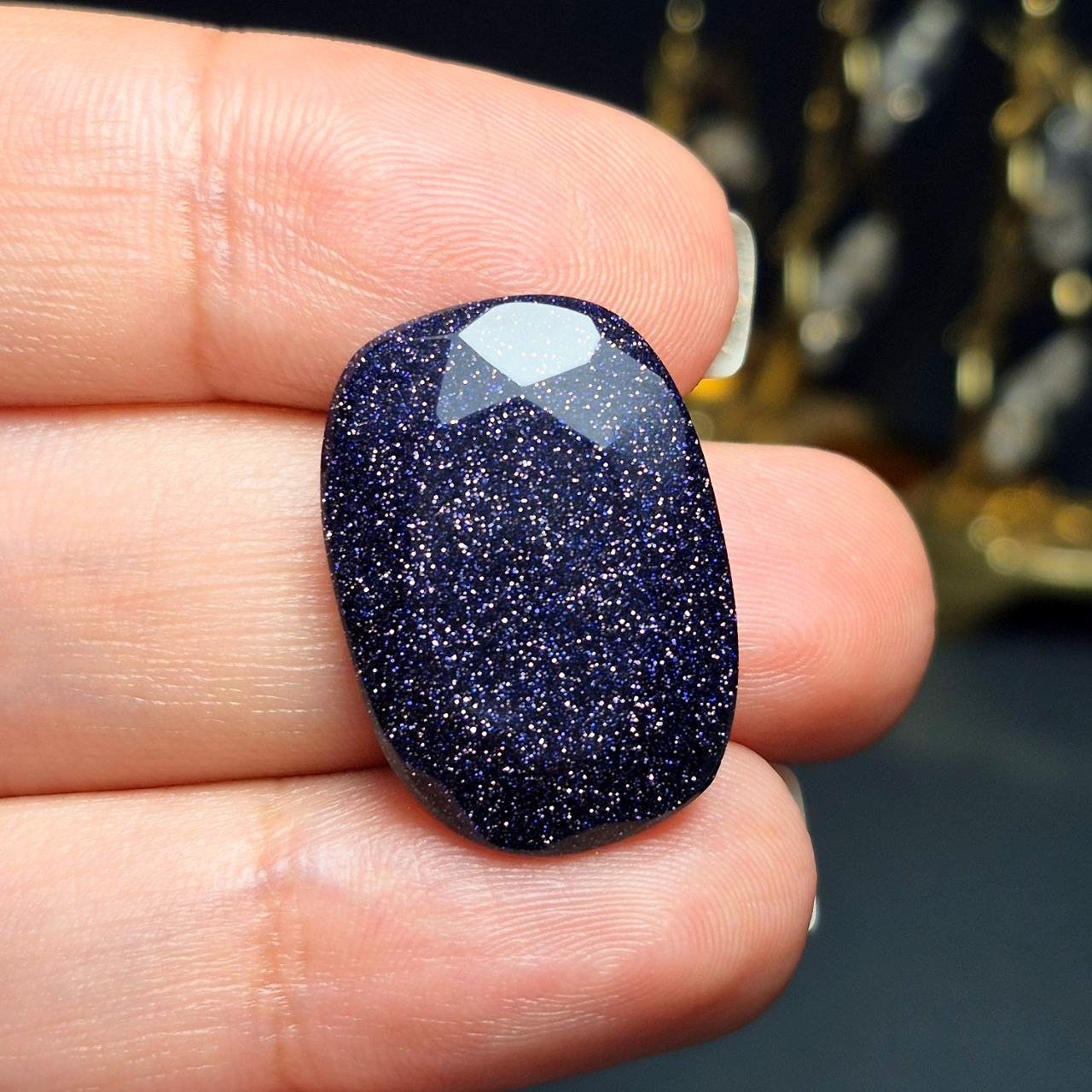 نگین سنگ دلربا سرمه ای شمش تراش فست کد 60363