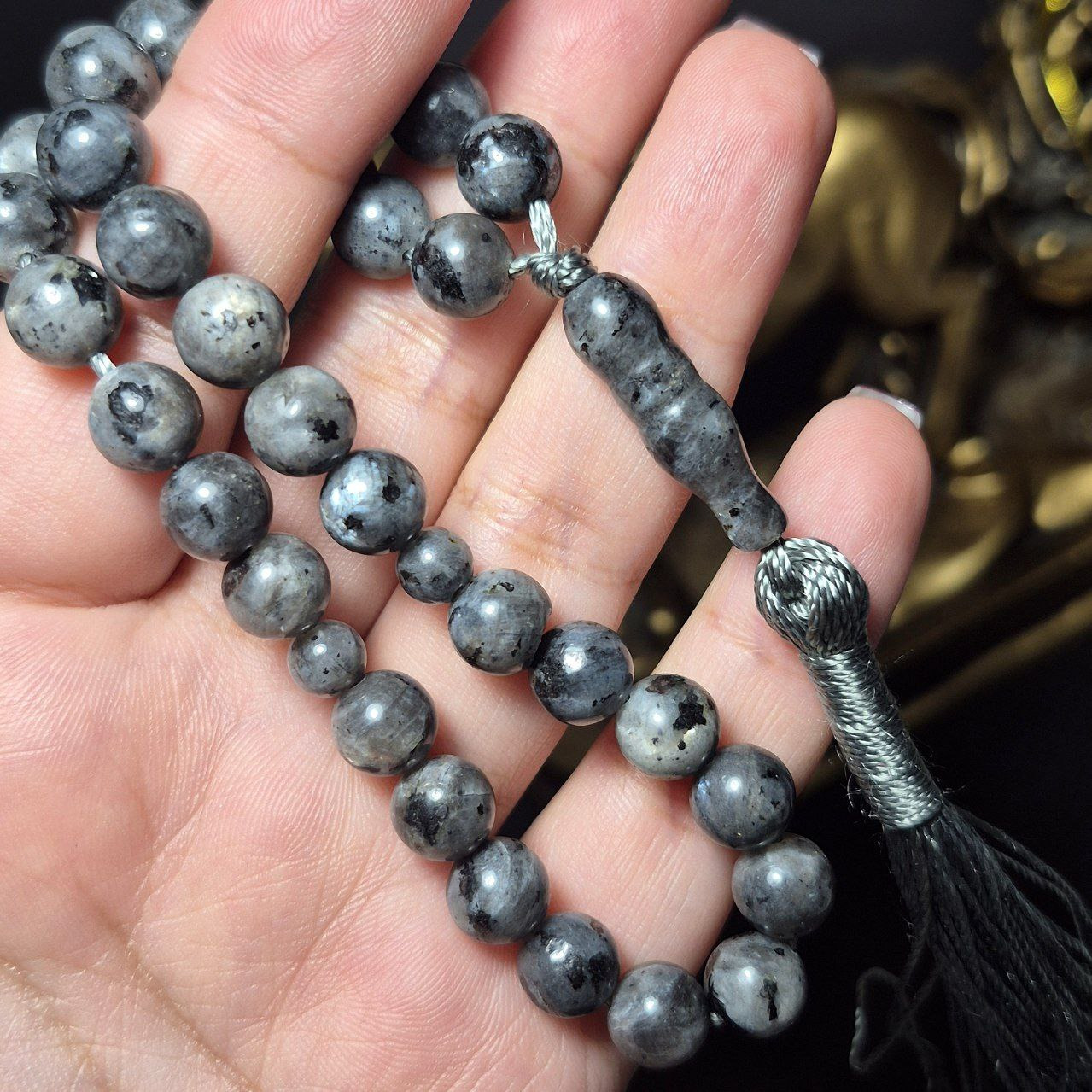  تسبیح 33 دانه لاروکیت معدنی  کد k1195