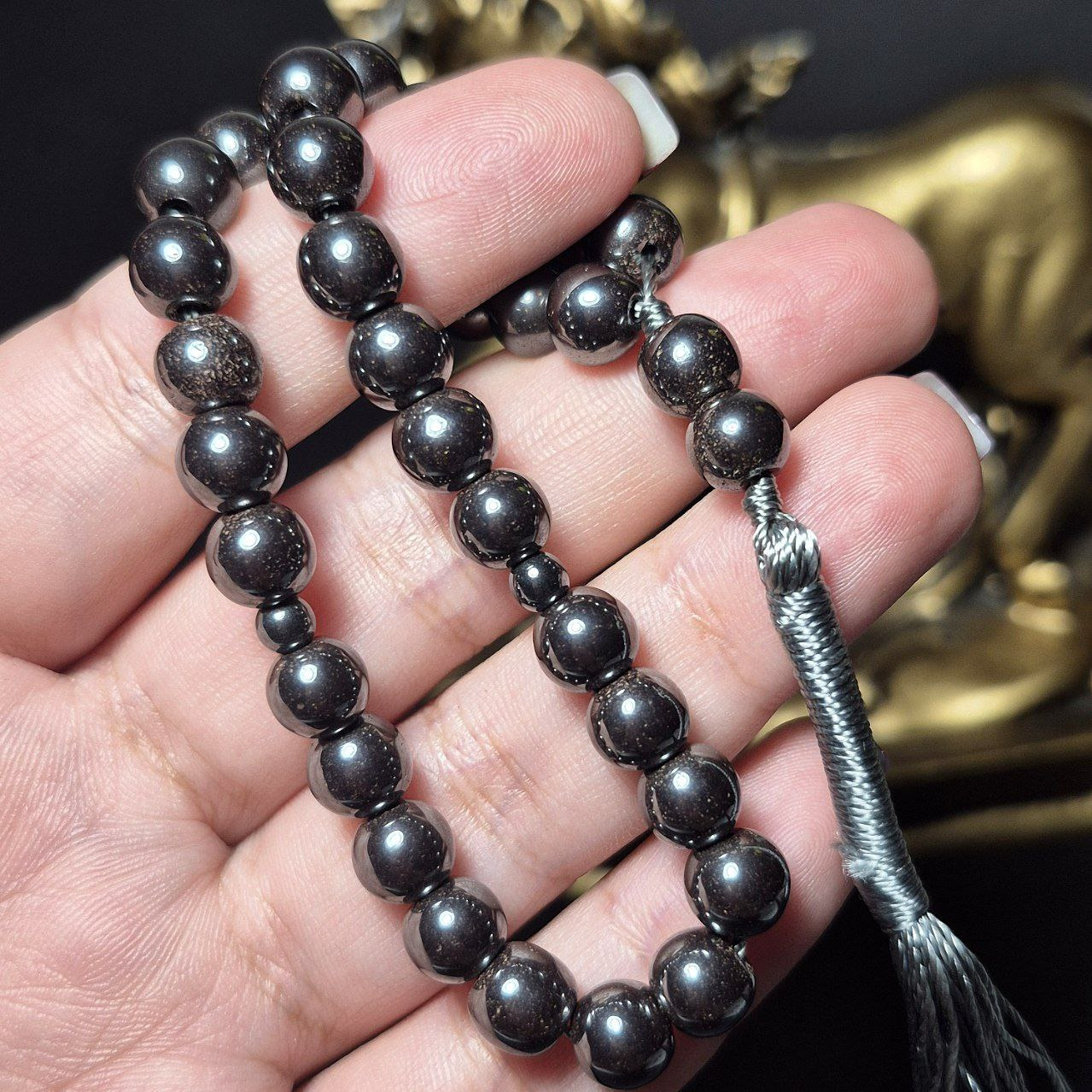  تسبیح 33 دانه حدید معدنی کد k1198