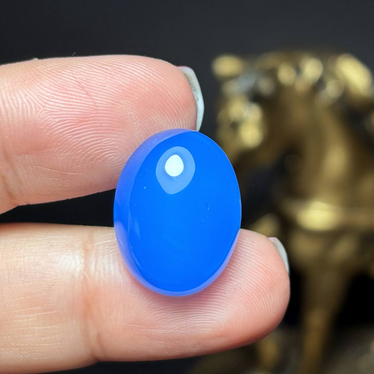 نگین سنگ عقیق آبی معدنی کد 60615