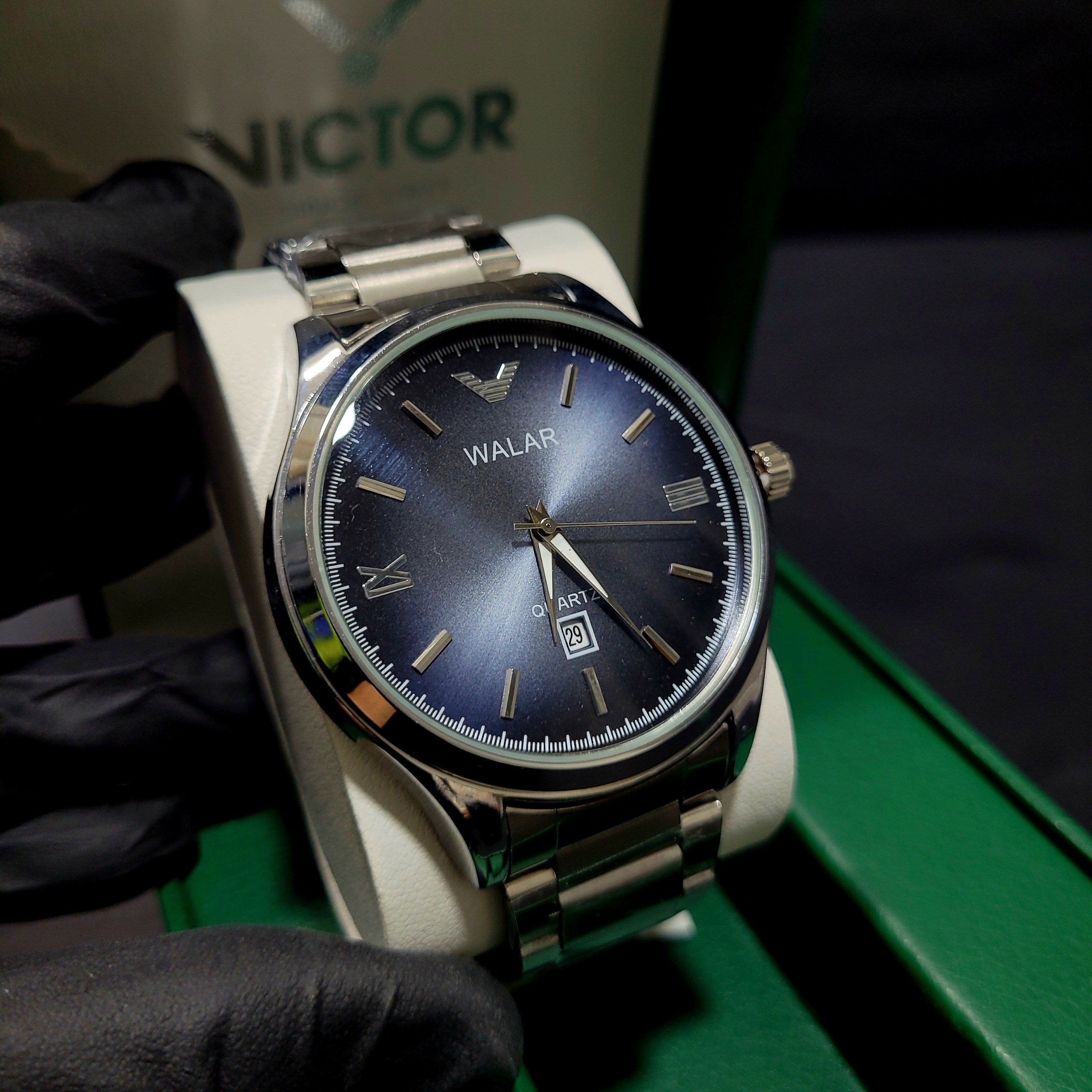 ساعت مچی مردانه والار کلاسیک تمام استیل تقویم فعال