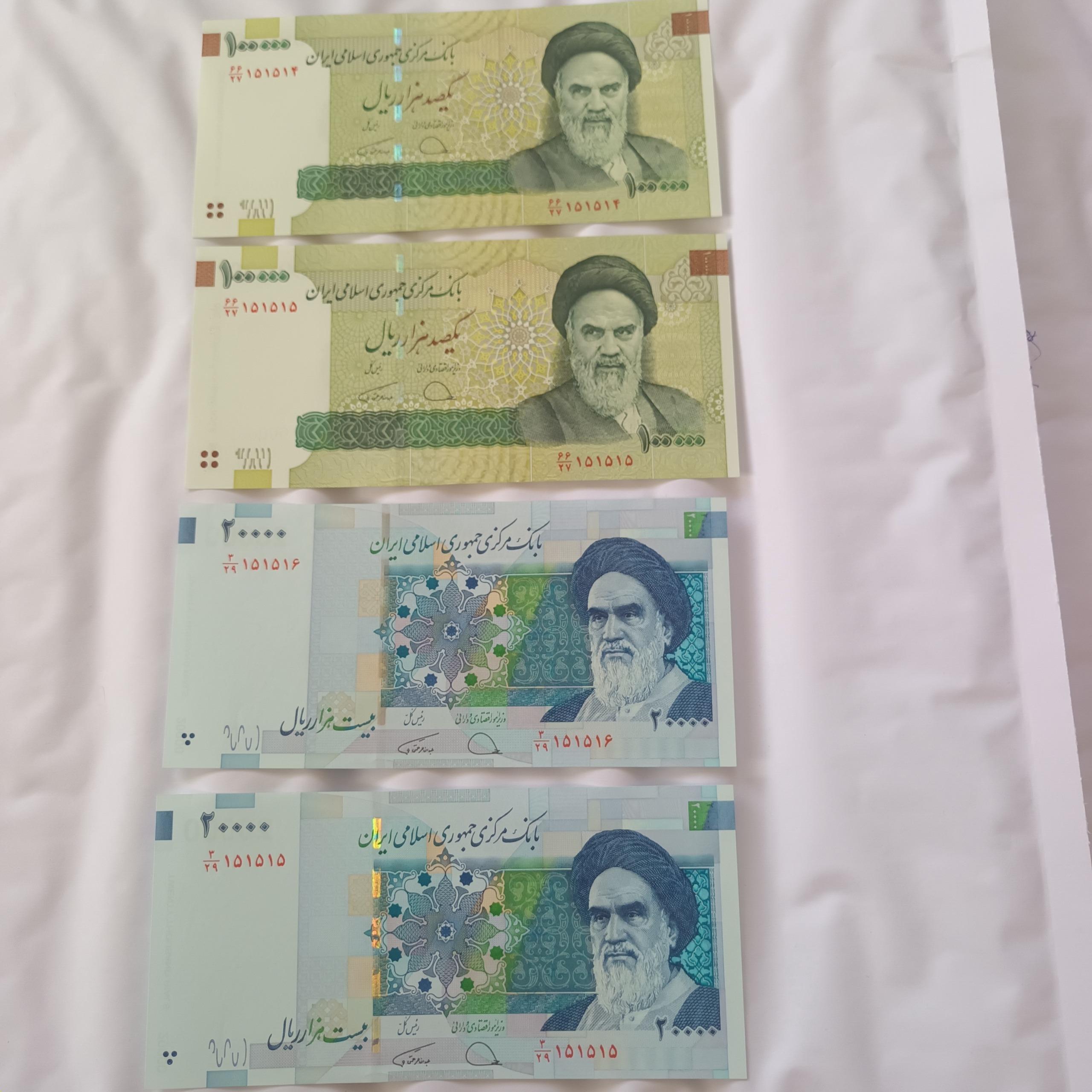 2 جفت اسکناس شماره 3 قلو