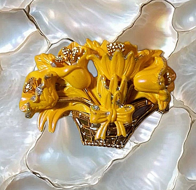 گیره موی فرانسوی مدل سبد گل(10 سانتی)