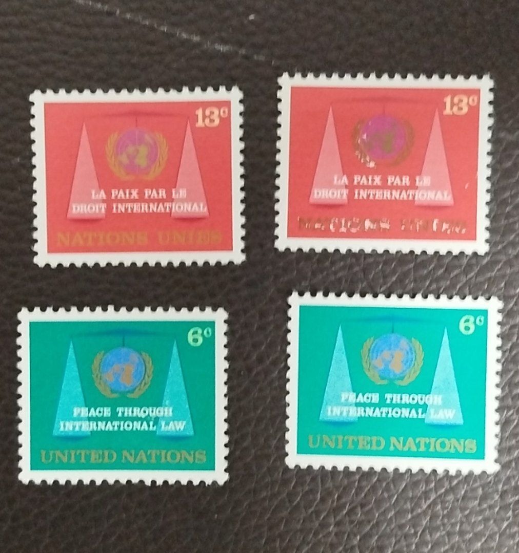 دو جفت تمبر سازمان ملل