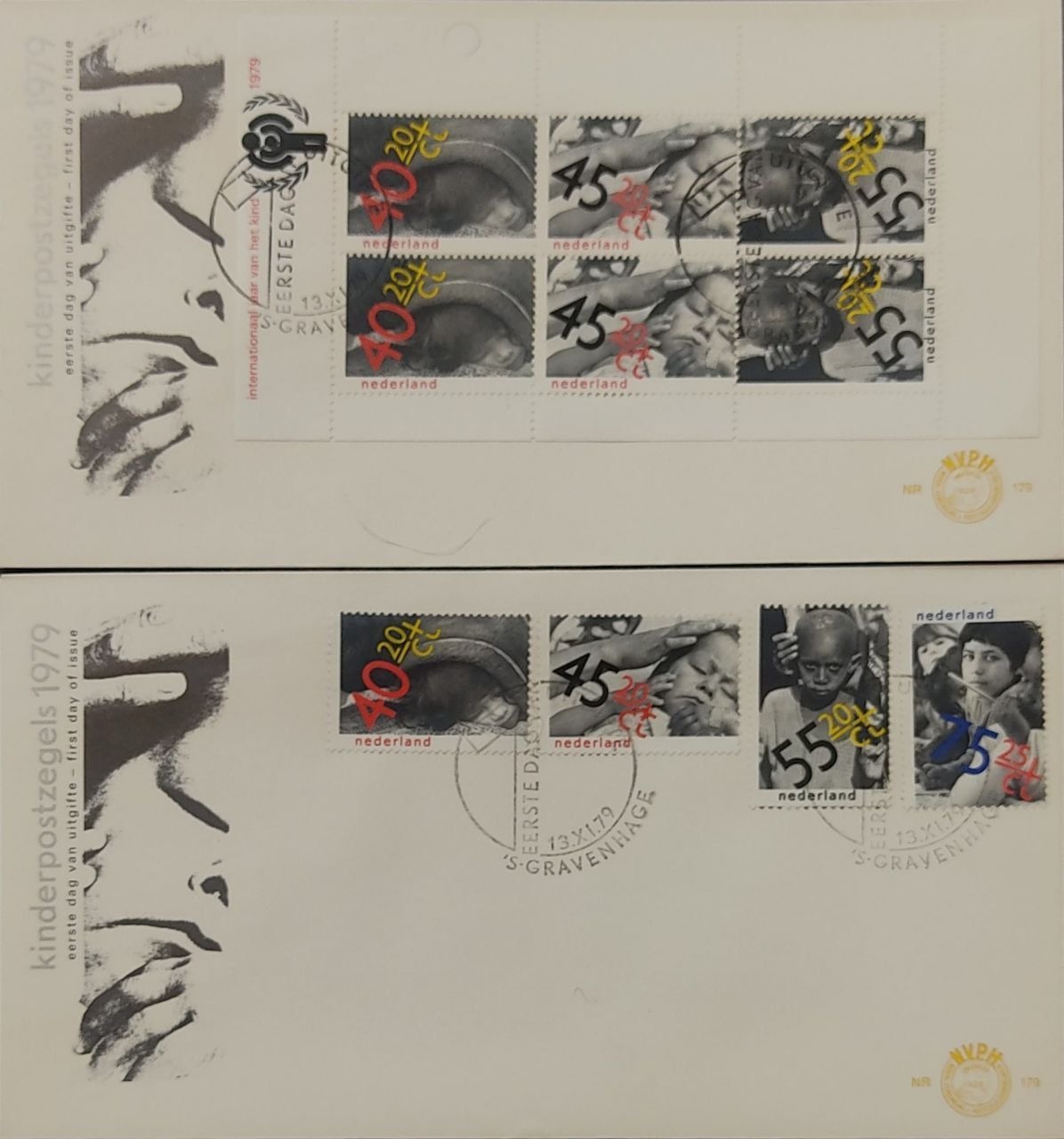 سری کامل مهر روز هلند 1979 (10 پاکت