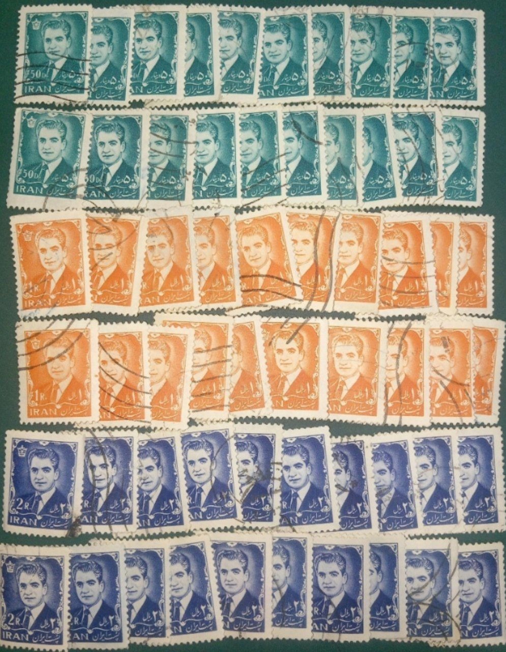 100 عدد تمبر شاهی