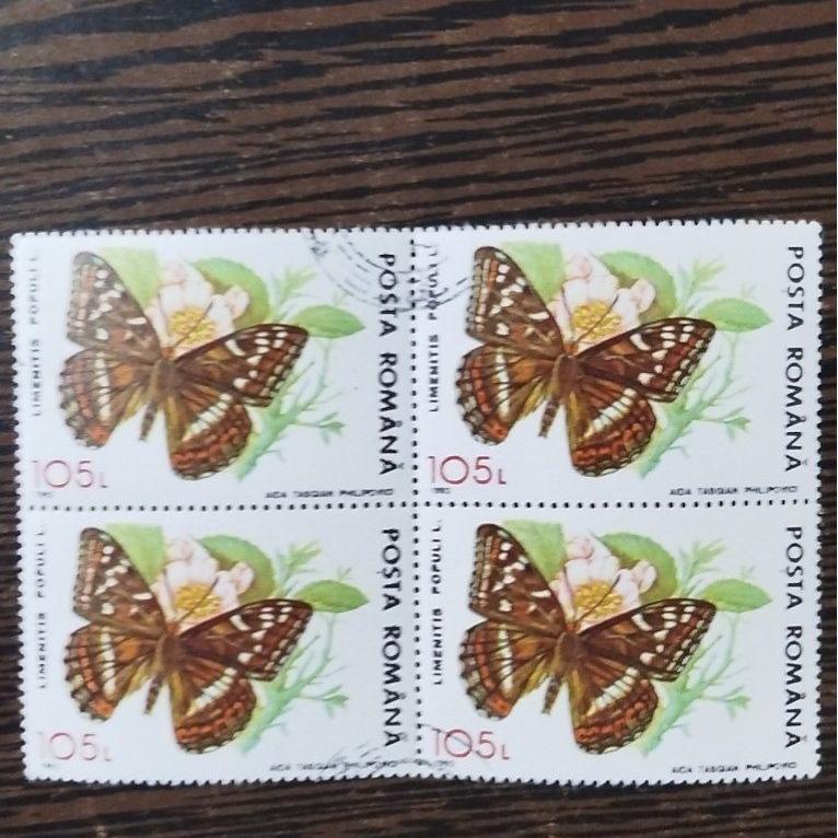 یک بلوک تمبر پروانه