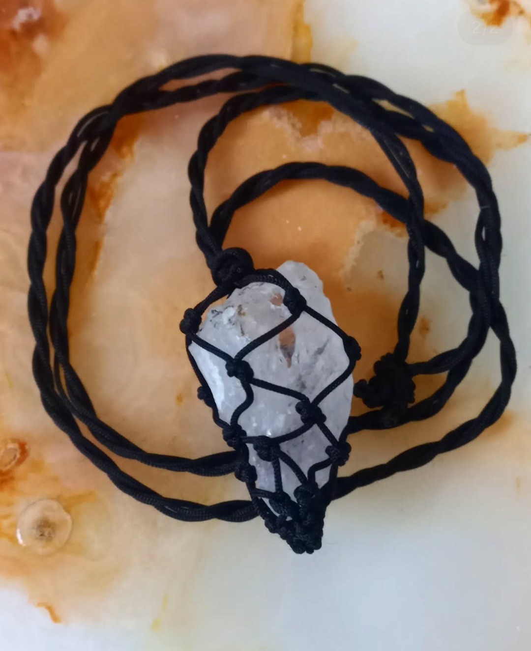 گردنبند و آویز سنگ کوارتز